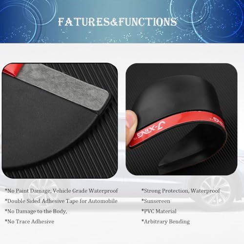 Car Rearview Rain Eyebrow Shield,Car Mirror Rain Protector - Product Imagery