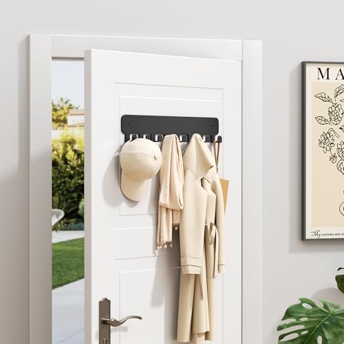 pickpiff Key Holder Wall Mount, Adhesive Key Rack with 8 Hooks - Product Imagery