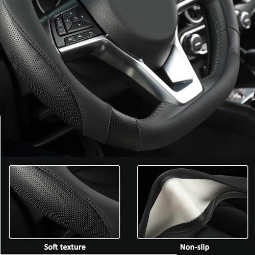 West Llama Flat Bottom Car Steering Wheel Cover for Hyundai,D - Product Imagery