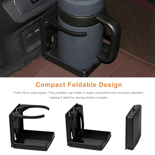 2PCS Boat Cup Holder, Car Folding Drink Holders Wall Mounted - Product Imagery