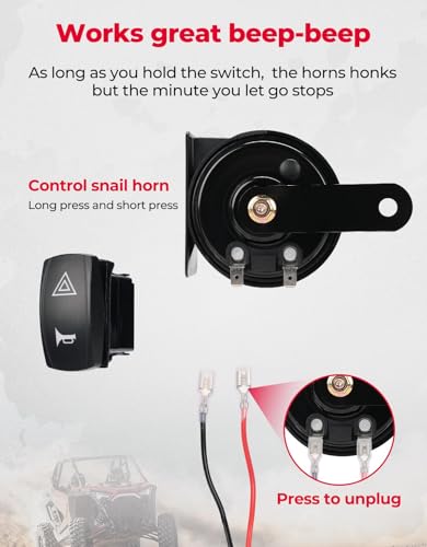 KEMIMOTO UTV Turn Signal Kit with 110D Horn, Plug and Play UTV - Product Imagery
