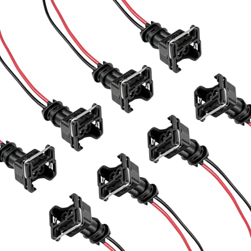 8 PCS Fuel Injector Connector, EV1 OBD1 Typre Plug Wire Harness - Product Imagery