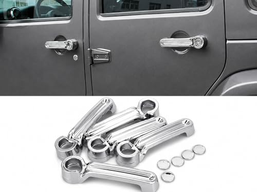 Chrome Door Handle+Tailgate Covers 5pcs for 2006-2018 Jeep - Product Imagery