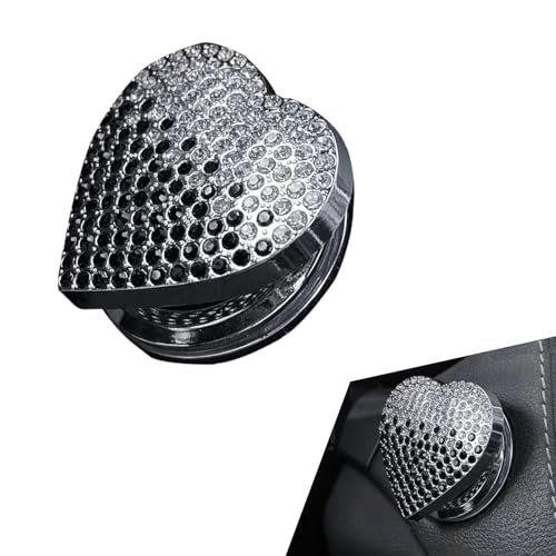 Bling Push Start Button Cover, Heart Start Stop Button Cover - Product Imagery