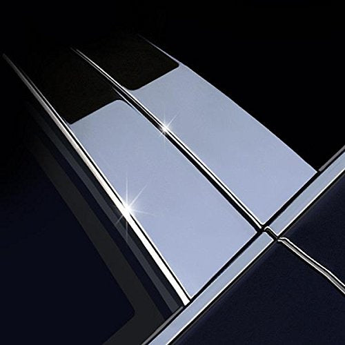 Sizver Chrome Stainless Steel Pillar Posts Accent Covers For - Product Imagery