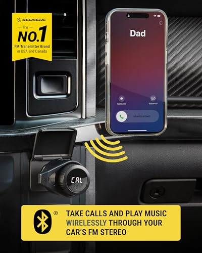 Scosche BTFM9 FM Bluetooth Transmitter Car, Dual 12W USB-C and - Product Imagery
