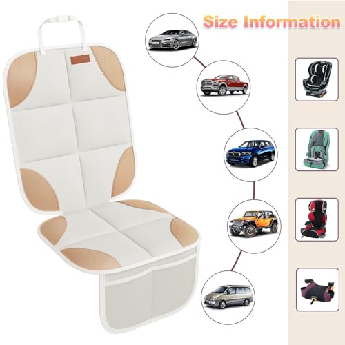 SMART ELF 2 Pack in Gift Box Car Seat Protector (Beige Brown) - Product Imagery
