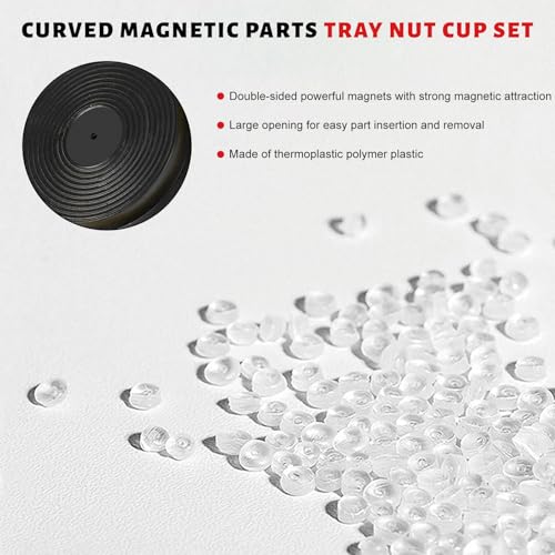 Magnetic Nut Cup, 6 Inch Cup Diameter Curved Magnetic Screws - Product Imagery