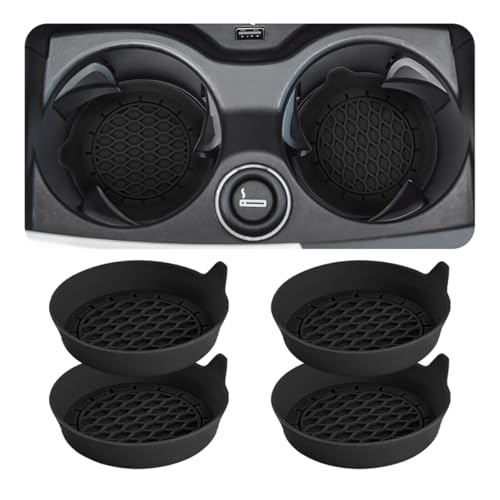 Zpana 4PCS 3.15 Inch Car Cup Holder Coasters Silicone Non-Slip - Product Imagery