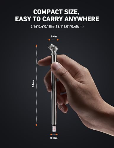 AstroAI Pencil Tire Pressure Gauge, 2 Pack 10-75 PSI Stainless - Product Imagery