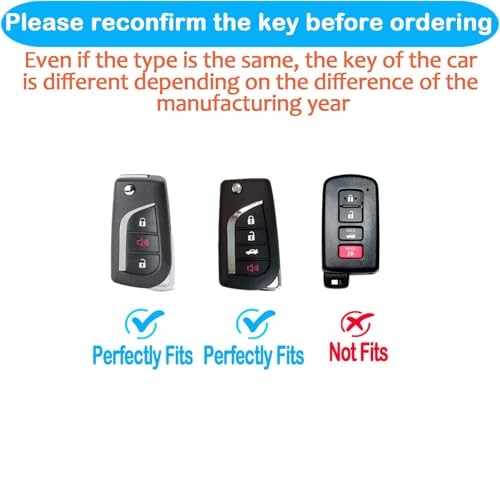 Compatible with Toyota Key Fob Cover with Keychain Soft TPU 360 - Product Imagery