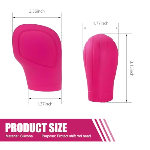 2 PCS Car Gear Shift Knob Cover, Silicone Anti-Slip Car Gear - Product Imagery