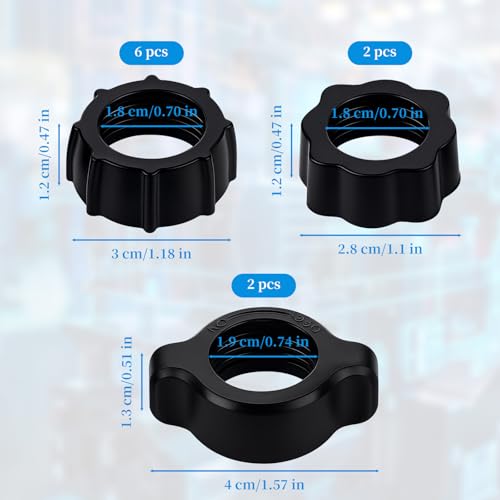 10 Pcs Tightening Nut for Replacement Car Mount Screw On, 17mm - Product Imagery