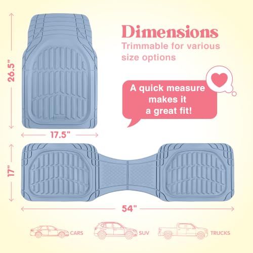 Carbella FlexTough LITE Rubber Car Mats Full Set - All Weather - Product Imagery