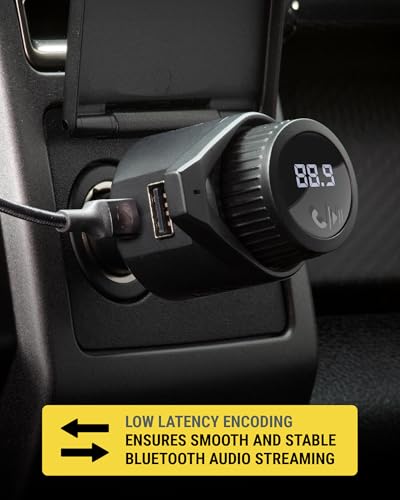 Scosche BTFM9 FM Bluetooth Transmitter Car, Dual 12W USB-C and - Product Imagery