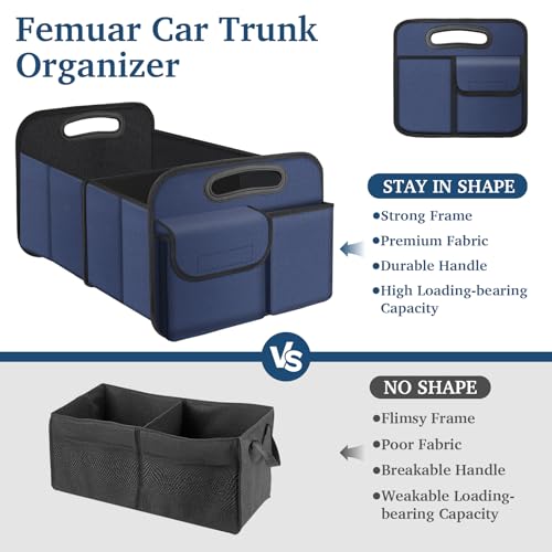 Femuar Car Trunk Organizer, Collapsible, Waterproof, Non-Slip, - Product Imagery