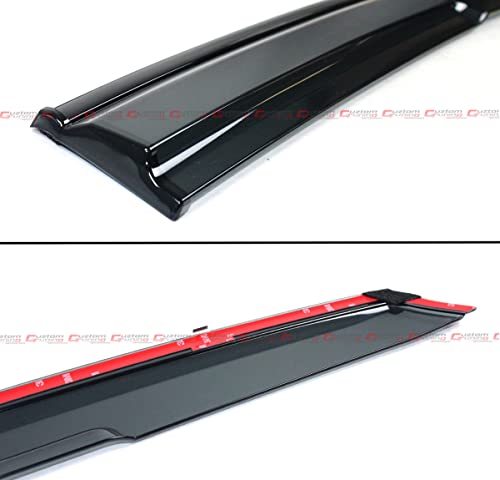 Premium Black Trim M Style Window Visor Rain Guard Deflector - Product Imagery