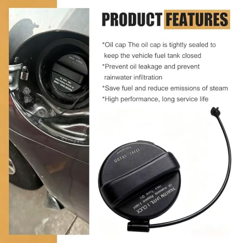 1 PC Fuel Cap, Leakproof Tight Fit Gas Tank Cap, ABS Sfuel Cap - Product Imagery