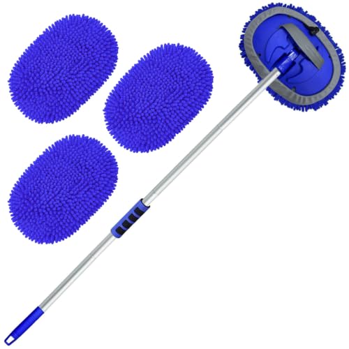 Wontolf 62'' Car Wash Brush Kit with Long Handle, Chenille - Product Imagery