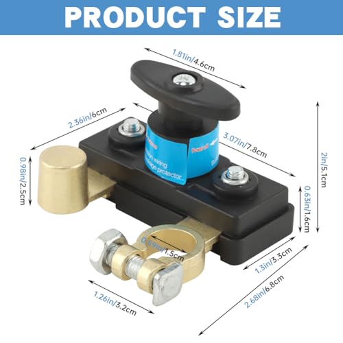 12V 24V Battery Disconnect Switch, Heavy Duty Master Battery - Product Imagery