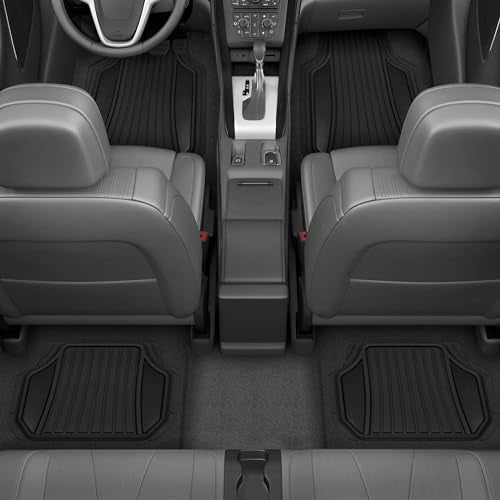 Motor Trend Rubber Car Floor Mats - Durable, All Weather - Product Imagery