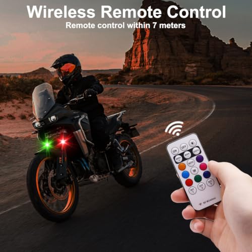 4PCS Wireless LED Strobe Lights with Remote Control, 8 Colors - Product Imagery