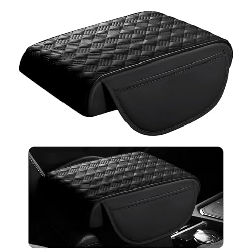 Car Armrest Cushion, 12.2"x8.3" Memory Foam Console Pad (Black) - Product Imagery