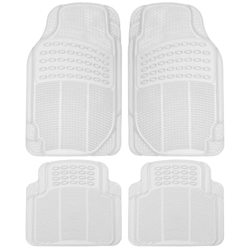 BDK 4-Piece Rubber Transparent Clear Floor Mats Heavy Duty for - Product Imagery