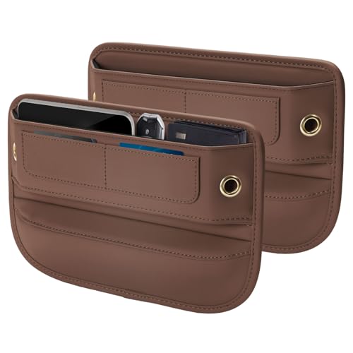 Universal Fit Premium Leather Car Seat Gap Filler Organizer, - Product Imagery