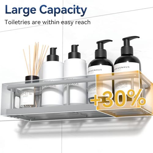 YASONIC Shower Caddy Adhesive, Rustproof Shower Organizer, Large - Product Imagery