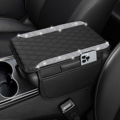 NBTEPEM Bling Car Center Console Armrest Cover, Microfiber - Product Imagery