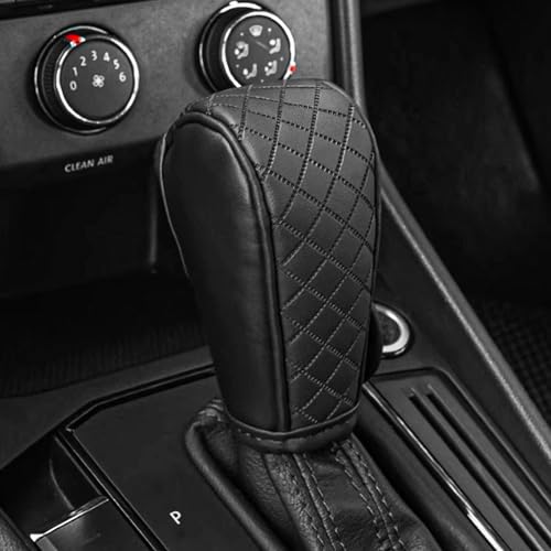 Leather Car Gear Shift Knob Cover, Upgraded Anti-Slip Design - Product Imagery