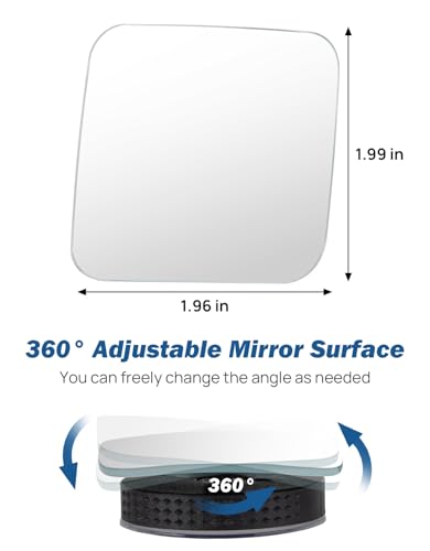 JOYTUTUS Blind Spot Mirror 2 Pack HD Frameless Convex Glass for - Product Imagery