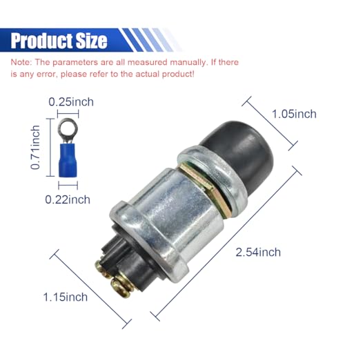 Car Push Start Button Switch, 12V 50A Heavy Duty Car Engine Push - Product Imagery