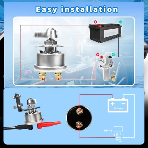 200A Battery Disconnect Switch 12V 48V Battery Shut Off Switch - Product Imagery