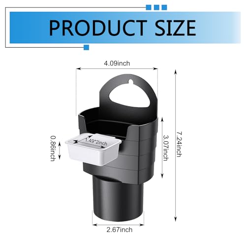 Fries Holder for Car, Universal Cup Holder Insert with Dipping - Product Imagery