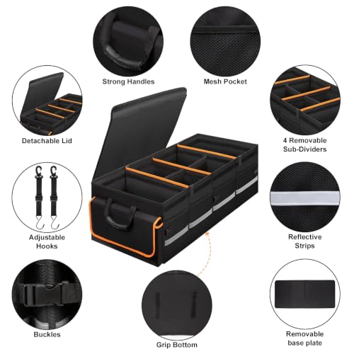 GDNasist Car Trunk Organizer and Storage for Car, SUV & Sedan, - Product Imagery