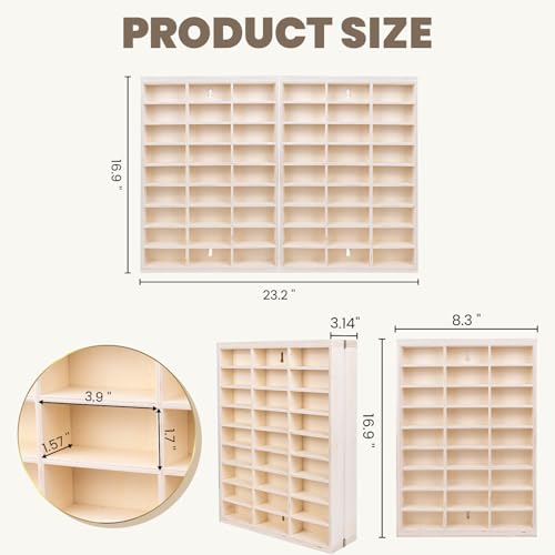 1:64 Model Car Wooden Display Case,54 Space,Storage Display - Product Imagery