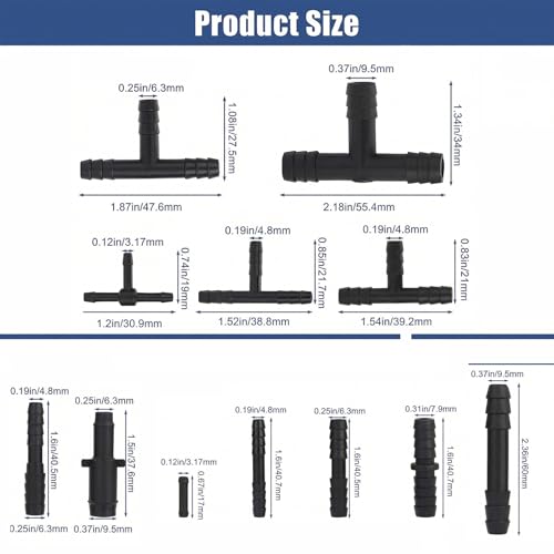 113 PCS Vacuum Connector Assortment, 12 Sizes Heat Resistant - Product Imagery