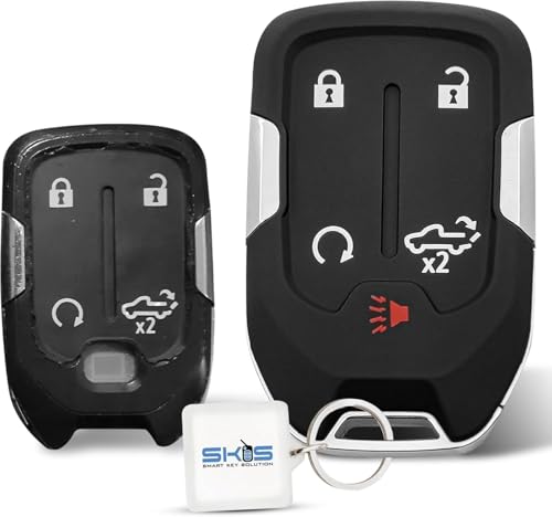 Key Fob Shell, Replacement Smart Remote Key Case Cover 5 Buttons - Product Imagery