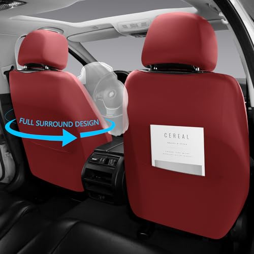 Premium Leather Car Seat Covers Front Pair,Universal Fit for - Product Imagery