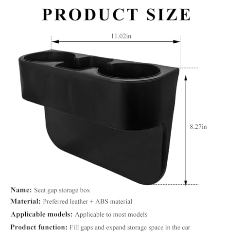 DXNQ Car Cup Holder Gap Filler Organizer, Multifunctional Auto - Product Imagery