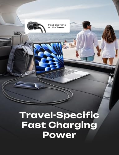 LISEN 90W USB C Car Charger USB C Fast Charge,45W PD&QC3.0 Fast - Product Imagery