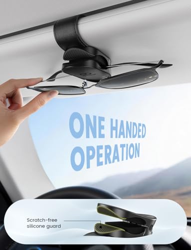 Lamicall Sunglasses Holder for Car Visor 1s One-Hand Access - Product Imagery