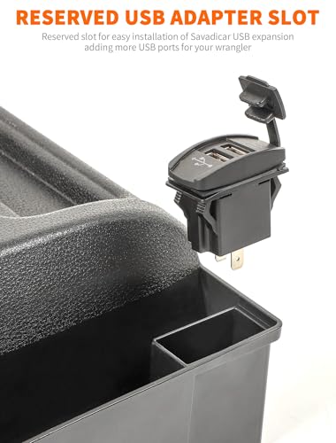 Savadicar GT-3 JK Shifter Storage Box, Gear Shift Console Side - Product Imagery