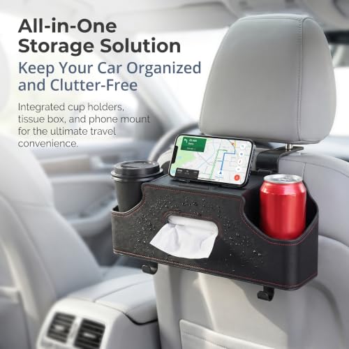 1 PC Car Seat Back Organizer, Multi-Function Tissue Storage Box - Product Imagery