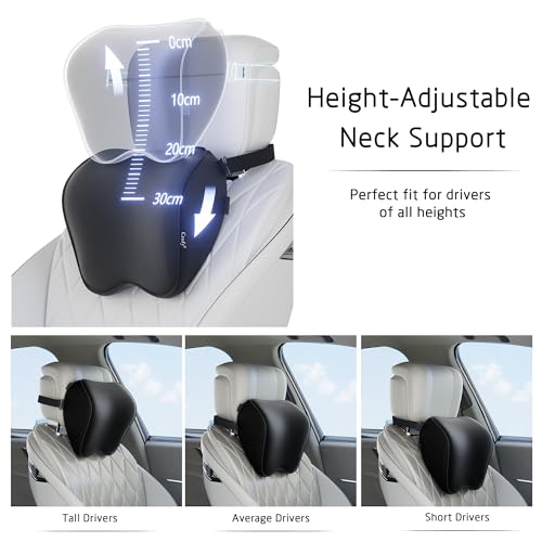 Crofy 2-Pack Car Neck Pillow, Headrest Pillow with Adjustable - Product Imagery
