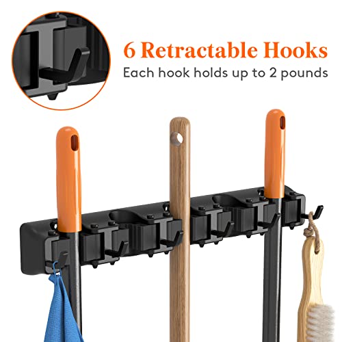 Lifewit Mop and Broom Holder Organizer Wall Hanging Mount, - Product Imagery