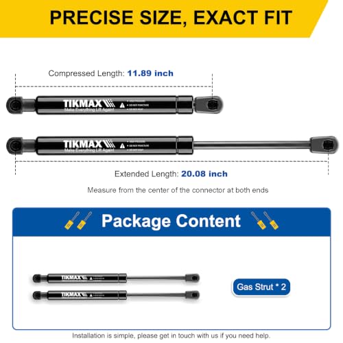 Front Hood Gas Struts for Volvo Xc90 2003-2014, Replaces 6324 - Product Imagery