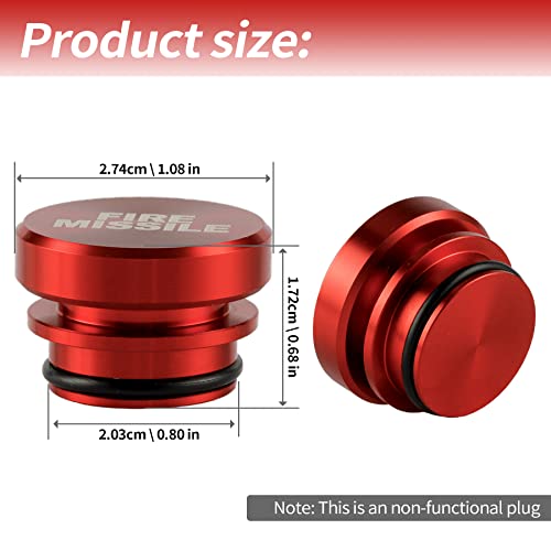 UYYE Cigarette Lighter Plug Billet Aluminum Dustproof Plug,FIRE - Product Imagery